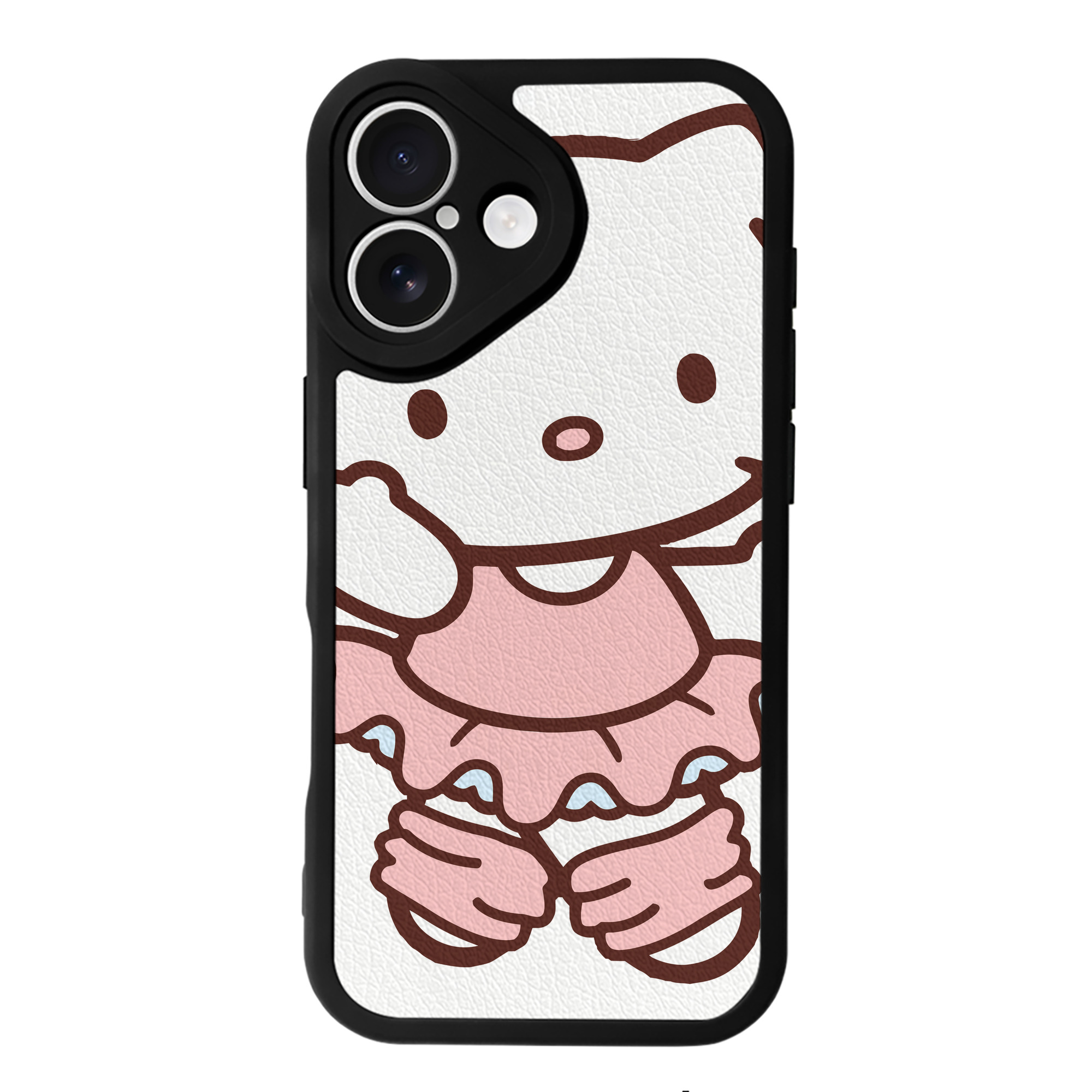 （画像用） Hello Kitty ハローキティ 【iPhone 16シリーズ対応】シリコンスマホケース（レザー調） 材質：シリコン